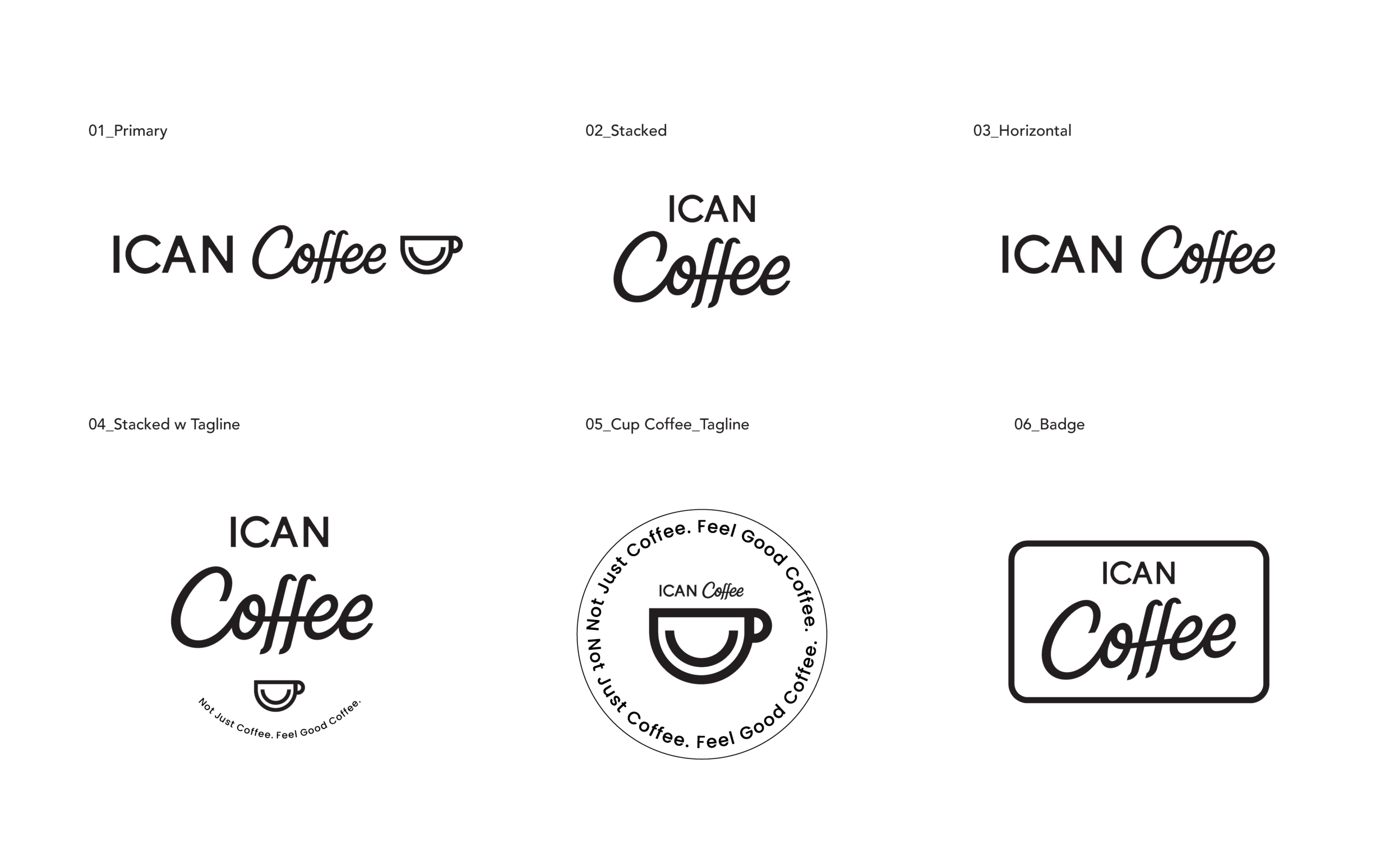Logo ICAN Coffee by Stellen Design Hospitality Branding Firm Specializing in Logo Design for Restaurants in Los Angeles California