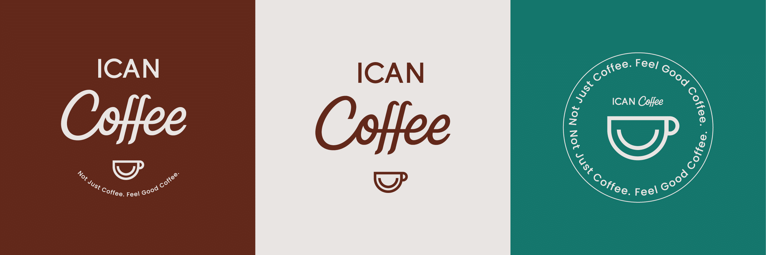 Logo Design ICAN Coffee by Stellen Design Hospitality Branding Firm Specializing in Logo Design for Restaurants in Los Angeles California