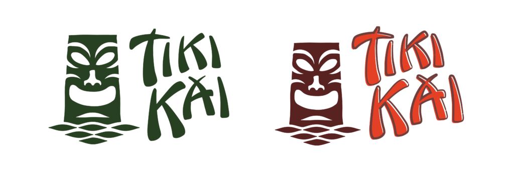 tiki kai logo by Stellen Design Hospitality Branding Agency in Los Angeles